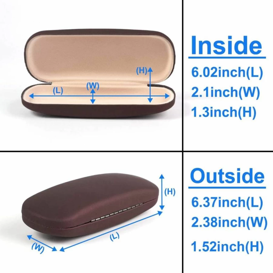 RayLove Durable Hard Shell Eyeglass Case - Unisex Protective Glasses Cover for Men & Women