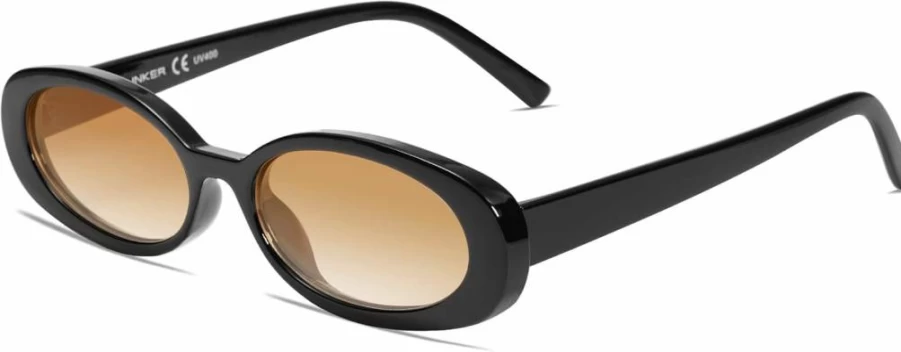 VANLINKER VL9580 Retro 90s Oval Sunglasses for Women & Men - Polarized Small Frame Vintage Style