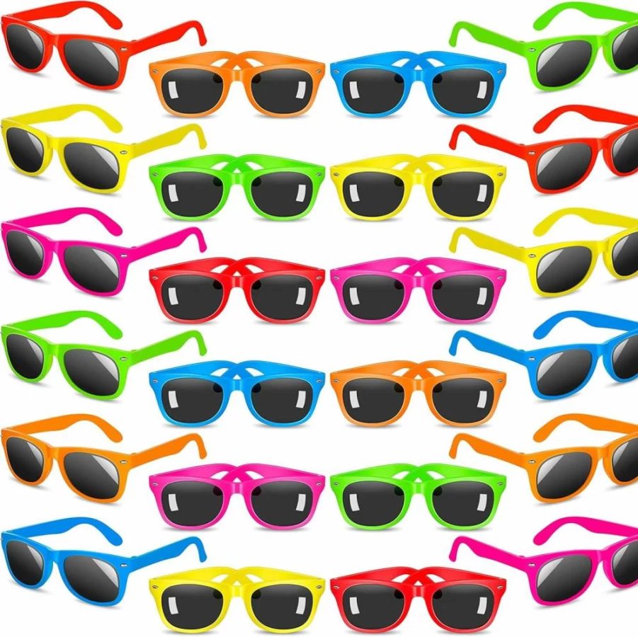 INNOCHEER Kids UV400 Protection Sunglasses - Neon Party Eyewear for Boys & Girls, Birthday Gift, Outdoor Activities