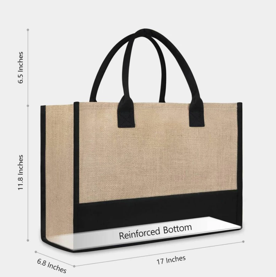 TOPDesign Personalized Embroidery Letter A Canvas Tote Bag - Custom Wedding, Birthday Gift for Women, Mom, Teacher, Bridesmaid - Reusable Beach Holiday Shopping Bag