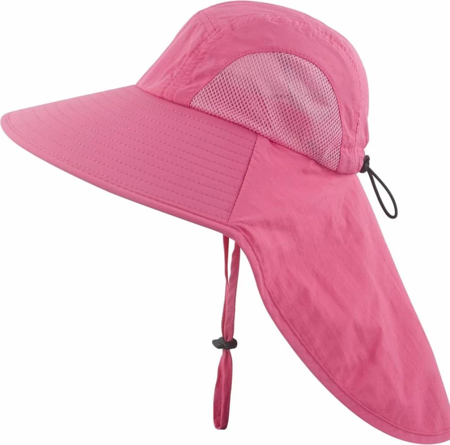Muryobao UPF50+ Kids Sun Hat with Neck Flap - Breathable Mesh Bucket Cap for Beach, Fishing, and Summer Outdoor Activities - Boys & Girls UV Protection Hats