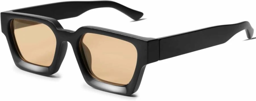 VANLINKER VL9731 Retro Chunky Square Sunglasses for Men & Women, UV400 Protection, Thick Rectangle Shades