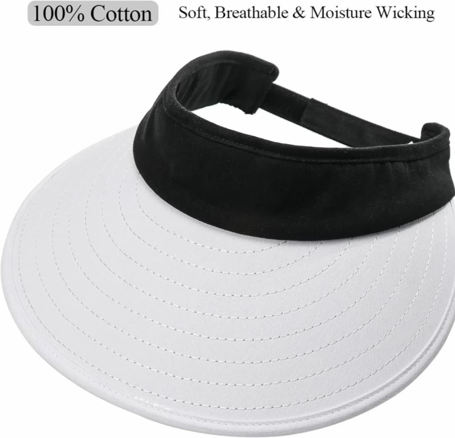 CAMOLAND Women's Wide Brim Sun Hat UV Protection Summer Beach Visor Cap for Outdoor Activities