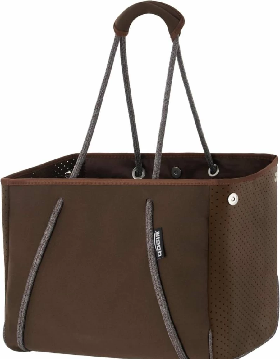 QOGiR Neoprene Waterproof Beach Tote Bag with Zipper Pocket - Multipurpose Travel & Shopping Bag for Pool, Gym, and Outdoor Activities