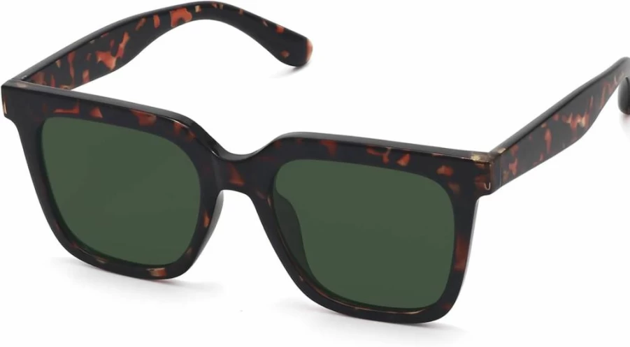 Fozono Retro Square Sunglasses for Women & Men – Polarized UV400 Protection – Trendy Oversized Classic Style