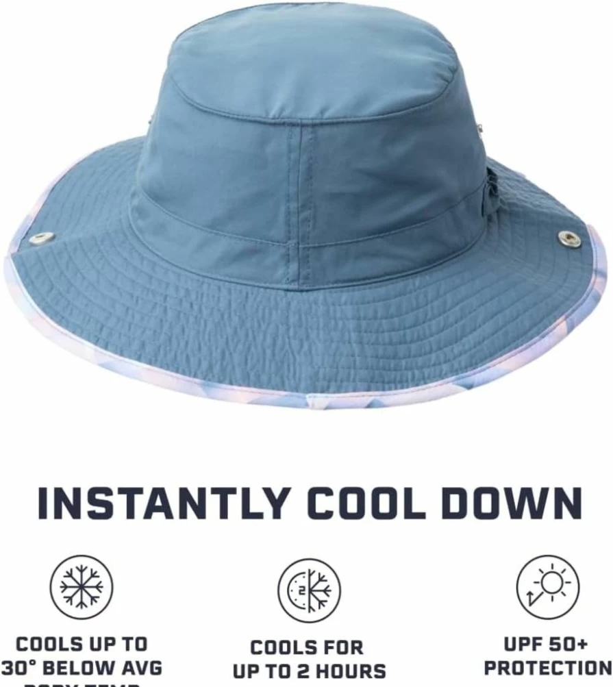MISSION Cooling Bucket Hat - Unisex UPF Sun Protection, Lightweight & Foldable Wide-Brim Hat for Men & Women, Durable Cooling Technology Lasts 2 Hours