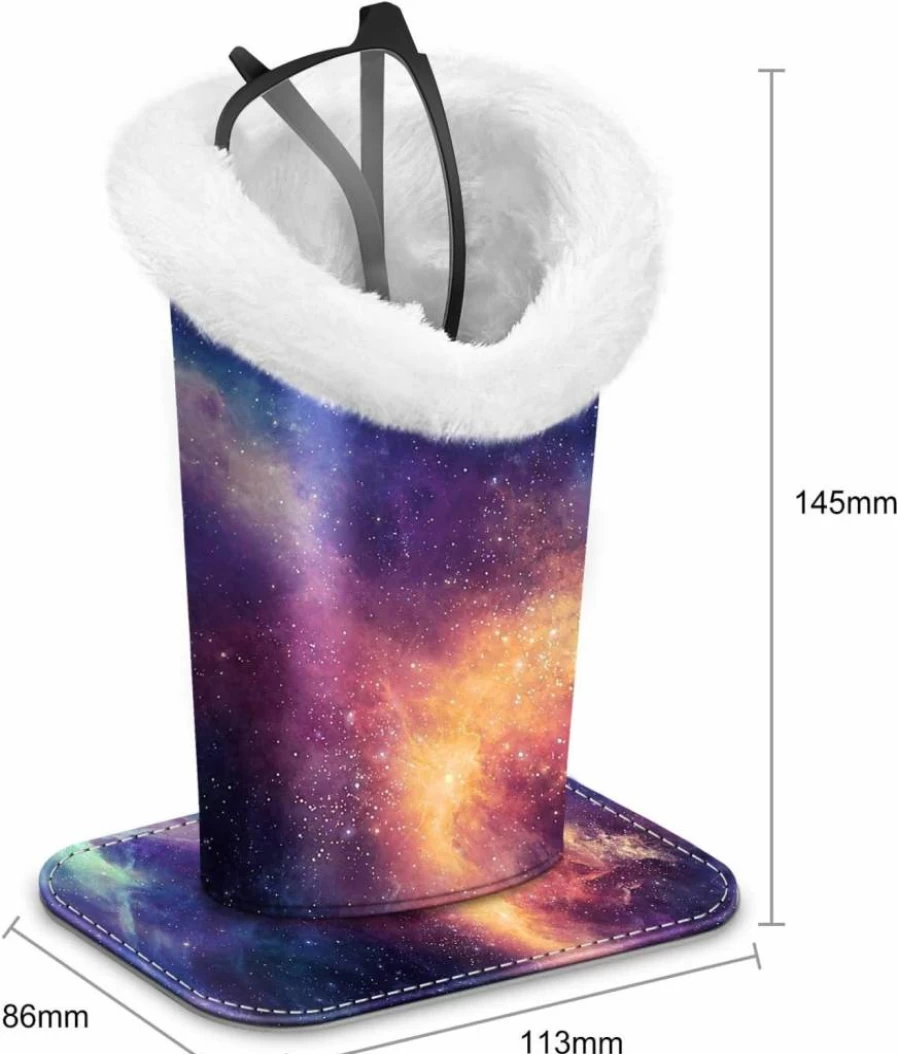 FINTIE Plush Lined Eyeglasses Holder Stand Case, Soft Anti-Scratch Desk Storage Organizer for Glasses, Office, Nightstand, Travel