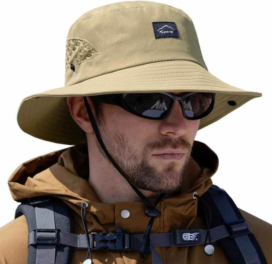 Sireck UPF50+ Wide Brim Sun Hat for Men & Women - UV Protection Fishing, Hiking, Beach Bucket Hat for Summer Outdoor Activities