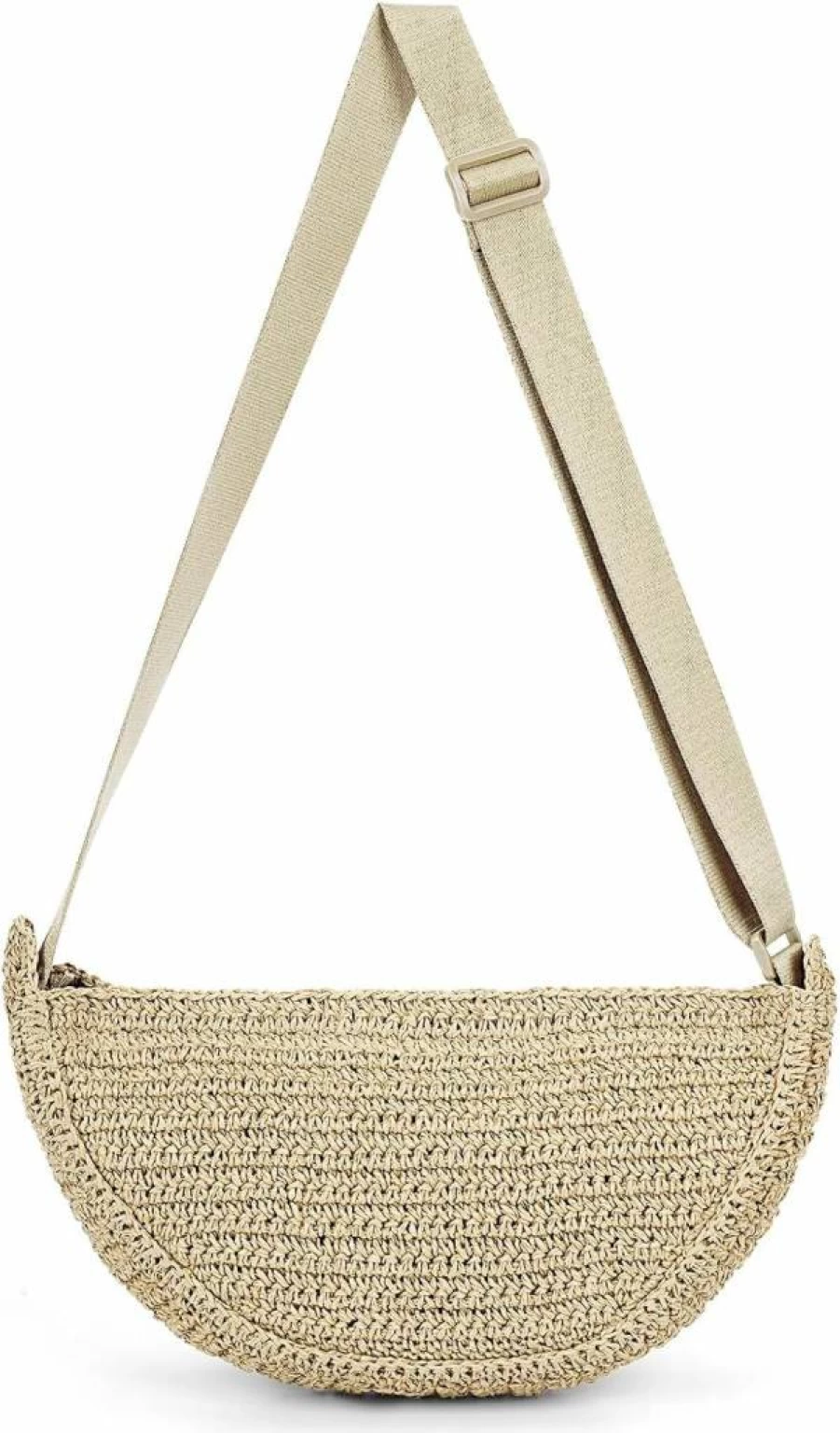 GETERUUV Women's Straw Crossbody Bag - Handmade Woven Beach Purse for Summer 2024, Fashion Crochet Shoulder Bag