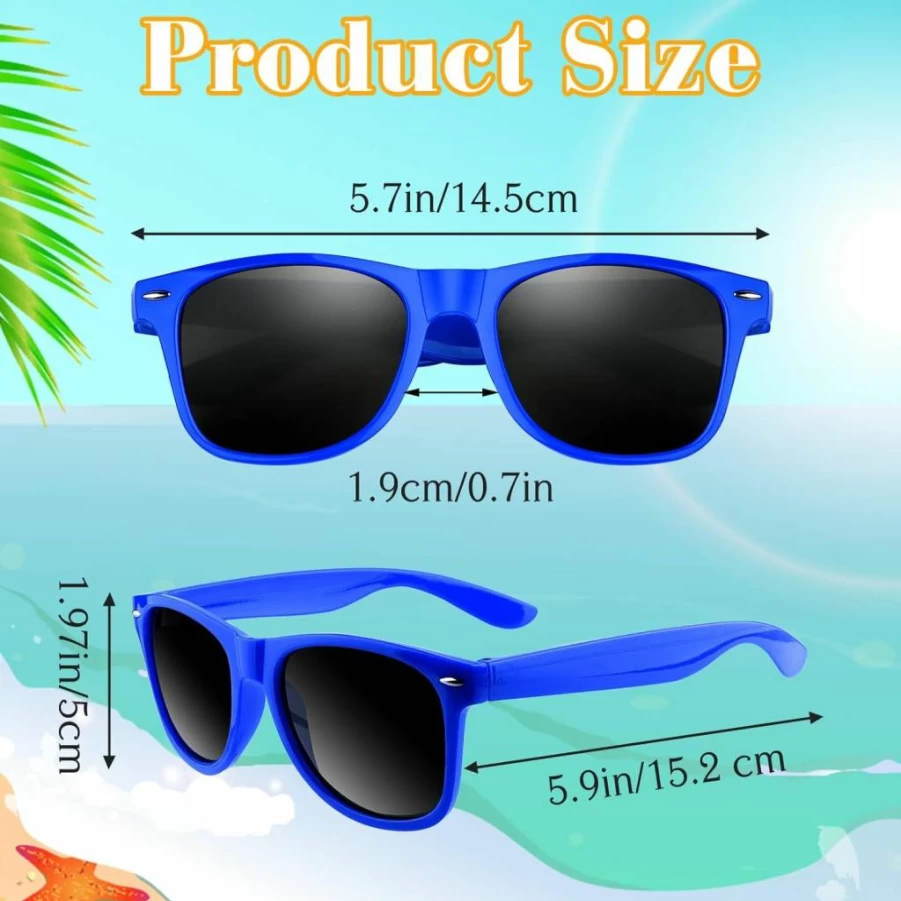 ASTARON Black Sunglasses Bulk Pack - 6/12/24/48 Pcs for Summer, Beach, Pool Parties, Weddings & Events - Premium Party Favors & Supplies