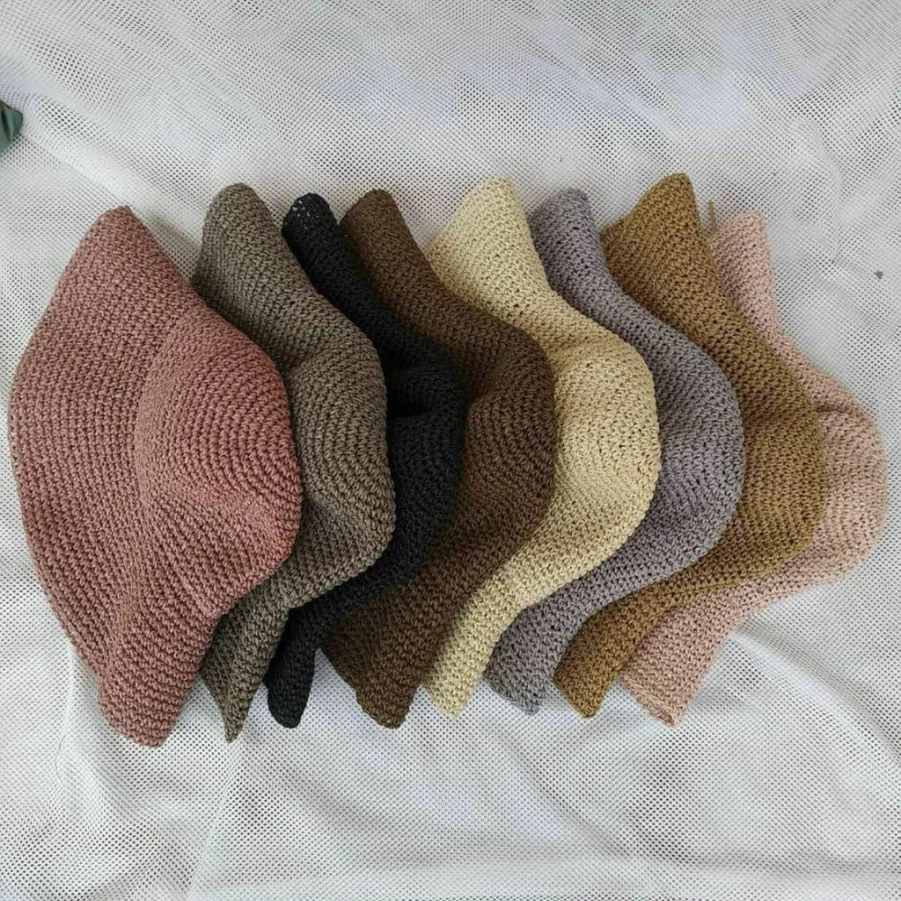 Huuflyty Women's Wide Brim Sun Hat UPF 50+ Foldable Floppy Beach Straw Hat for Summer Travel
