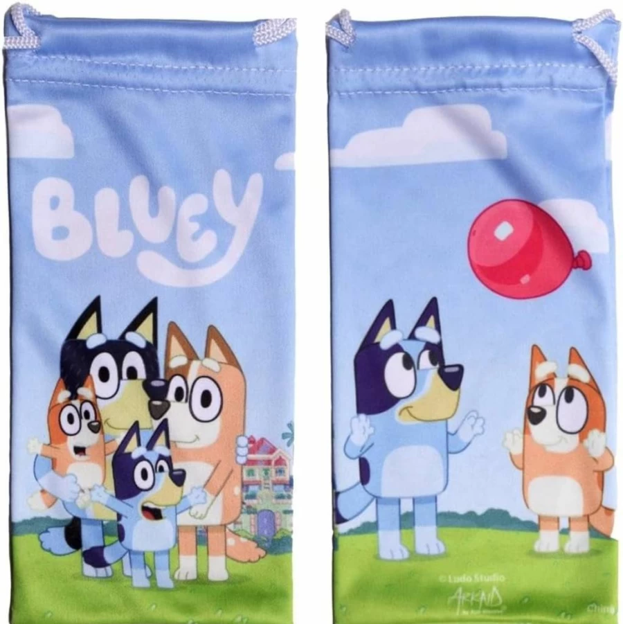 Sun-Staches Bluey Kids Sunglasses UV Protection - Cat Eye Toddler Sunglasses with Soft Case for Boys & Girls